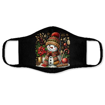 Discover Snowman Christmas, Merry Christmas Face Masks