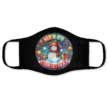 Discover Merry Christmas, Christmas Retro Face Masks