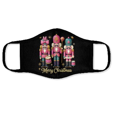 Discover Glitter Nutcracker Friends, Merry Christmas Face Masks