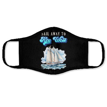 Discover SAIL AWAY TO KEY-WEST Florida Keys Sunshine-State Face Masks