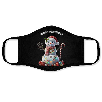 Discover Christmas Holiday Snowman with Decorations URM Face Masks