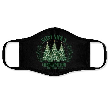 Discover SAINT NICKS CHRISTMAS TREE FARM Face Masks