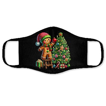 Discover Gingerbread Christmas, Merry Christmas Face Masks