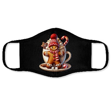 Discover Gingerbread Christmas, Merry Christmas Face Masks