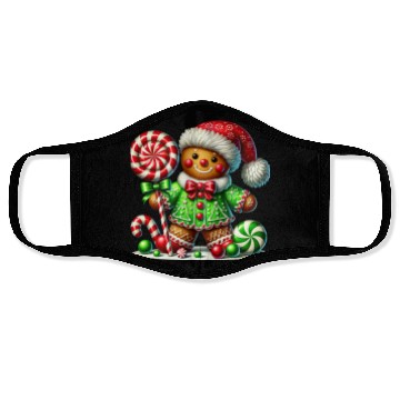 Discover Gingerbread Christmas, Merry Christmas, Candy Face Masks