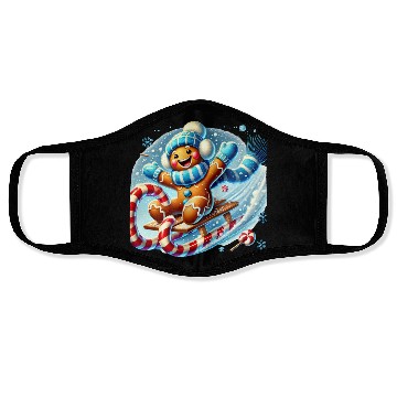 Discover Gingerbread Christmas, Merry Christmas Face Masks