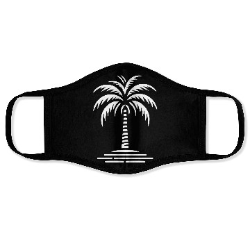Discover Minimalistic Vector Palm Tree path7 Face Masks