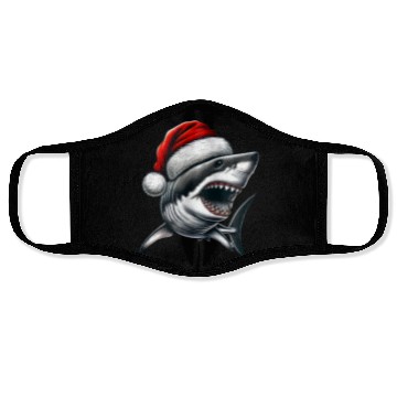 Discover Santa Shark Christmas Face Masks