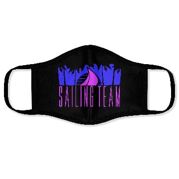 Discover Sailing Team Ship Sun Palm Trees Sunset Sunrise Face Masks