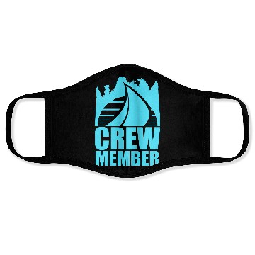 Discover Crew Member Sailing Sun Sunset Logo Crew Member Face Masks