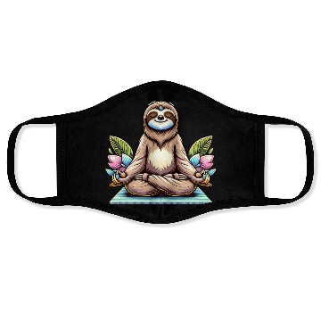 Discover Meditative Sloth with Lotus Flowers Tranquility Face Masks