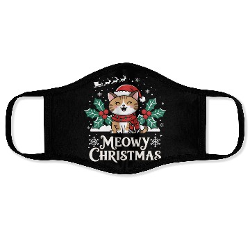 Discover Christmas meow Face Masks