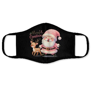 Discover Merry Christmas Santa Reindeer Face Masks