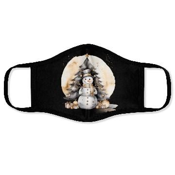 Discover Black Gold Snowman Face Masks