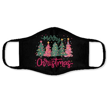 Discover Merry Christmas, Christmas Tree Face Masks