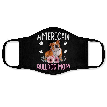 Discover American Bulldog Mom Bulldog Lover Dog Mom Face Masks