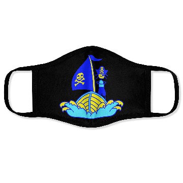 Discover Pirate Ship Child Captain Bad Buccaneer Boy Waves Face Masks