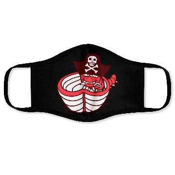 Discover Funny Worm Caterpillar Pirate Sweet Paddle Rowing Face Masks