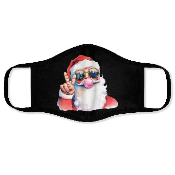 Discover Retro Santa Christmas Blowing Bubble Face Masks