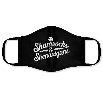 Discover Happy St Patricks Day Lucky Shamrock&Shenanigans Face Masks