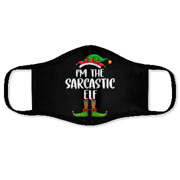 Discover I'm The Sarcastic Elf Face Masks Matching Family