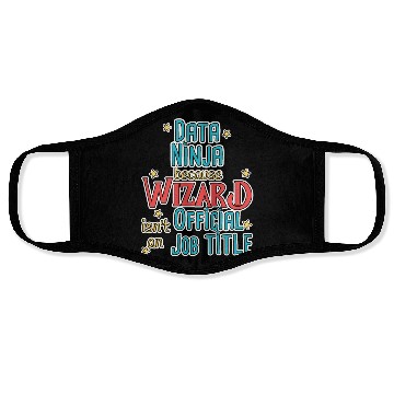 Discover Data Ninja Wizard Data Science Face Masks