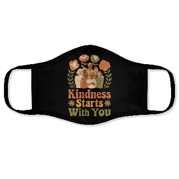 Discover Kindness Starts With You - Diverse Community Face Masks
