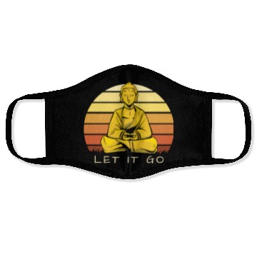 Discover Let It Go Buddha Meditation Sunset Art Face Masks