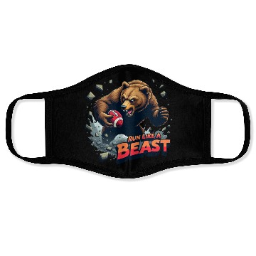 Discover Angry runs: Run like a Bear Face Masks