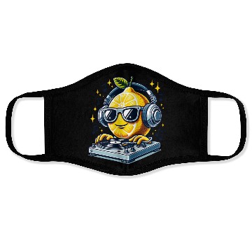 Discover DJ Lemon Groove with Headphones and Turntable Face Masks