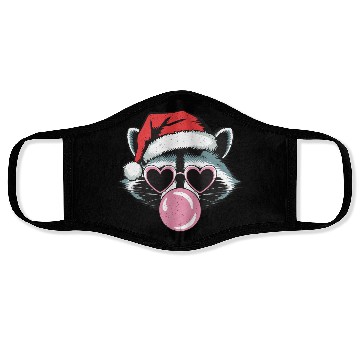 Discover Cool Christmas Raccoon With Texture Face Masks
