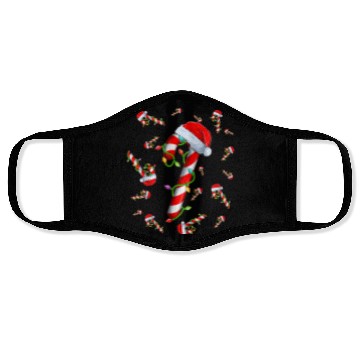 Discover Candy Cane Merry and Bright Red and White Candy Face Masks