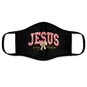 Discover Jesus is my Valentine Recovered Face Masks