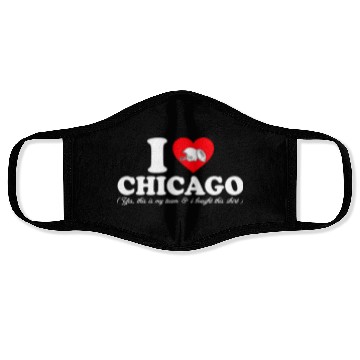 Discover Groovy I Love CHICAGO Face Masks
