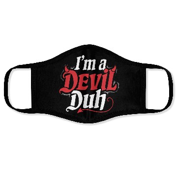 Discover I'm A Devil Duh 4 Face Masks