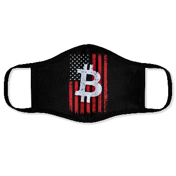 Discover Bitcoin American flag Face Masks Crypto Trader Face Masks