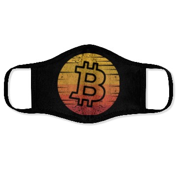 Discover Retro Vintage Bitcoin Face Masks Crypto Trader Face Masks