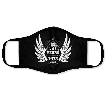 Discover 50th Birthday Unique Angel Crown Wings Face Masks