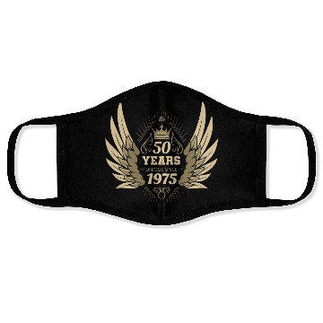 Discover 50th Birthday Unique Angel Crown Wings Face Masks