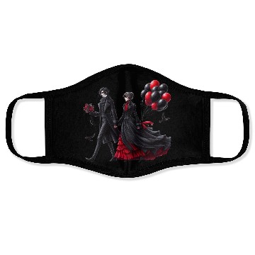 Discover Black Gnomes Valentines Day Face Masks