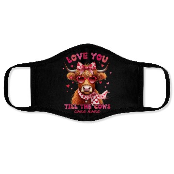 Discover Love You till the cows come home Face Masks
