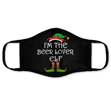 Discover I'm The Beer Lover Elf Face Masks Matching Family