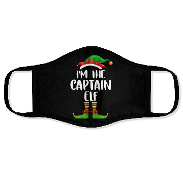 Discover I'm The Captain Elf Face Masks Matching Family