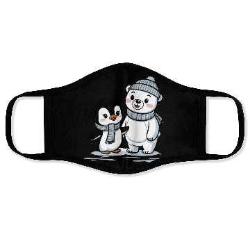 Discover Penguin and Polar Bear Friends Face Masks