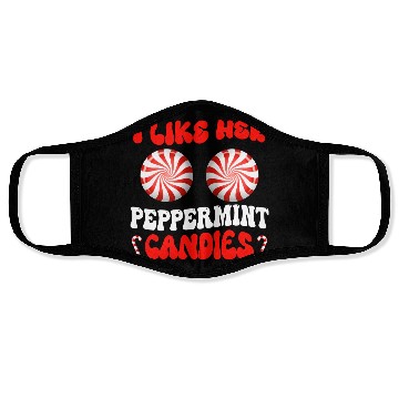 Discover I Like Her Peppermint Candies Couples Christmas Face Masks