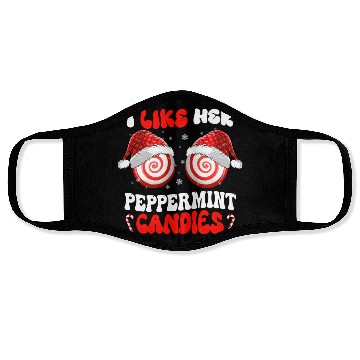 Discover I Like Her Peppermint Candies Couples Christmas Face Masks
