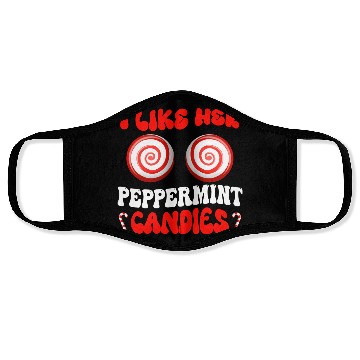 Discover I Like Her Peppermint Candies Couples Christmas Face Masks