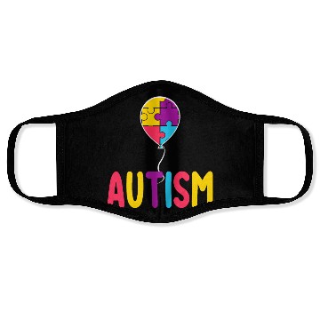 Discover Autism Awareness Balloon - Spread Love and Support Face Masks