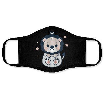 Discover cute lion cub Face Masks
