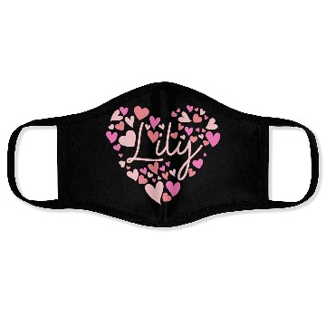 Discover I love Lily hearts in Green Face Masks